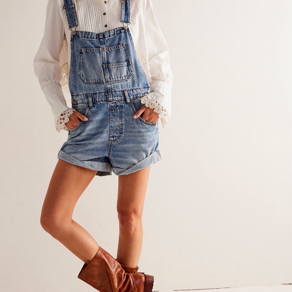 Free people overalls “we the free ziggy shortalls”